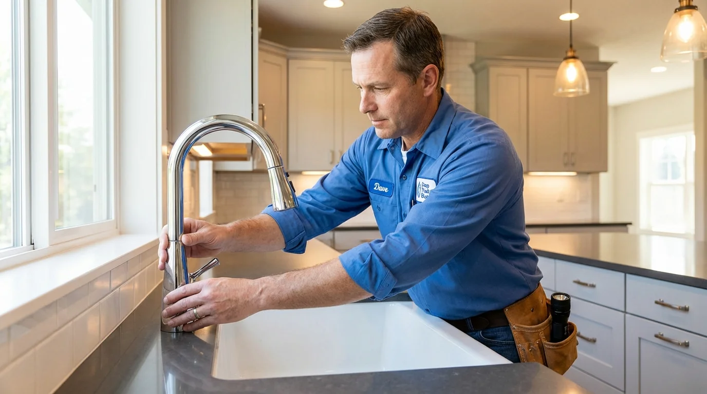 Kitchen faucet installation by Johns Plumbing LLC in Nanticoke