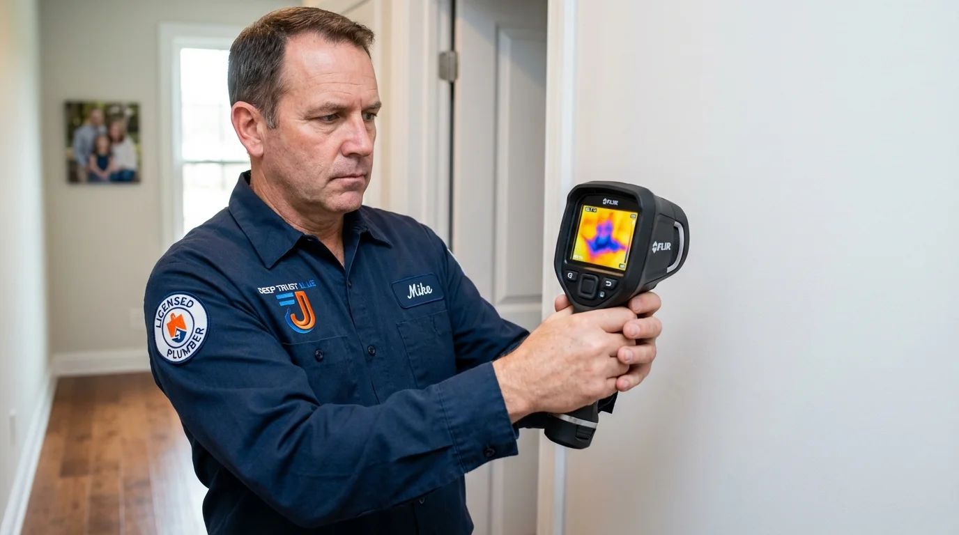 Thermal imaging leak detection by Johns Plumbing LLC in Nanticoke